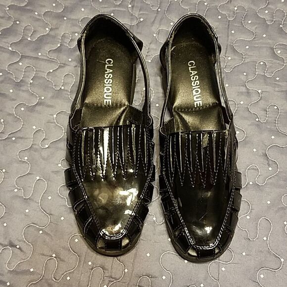 Classique black shoes size 7.5 - Picture 2 of 7
